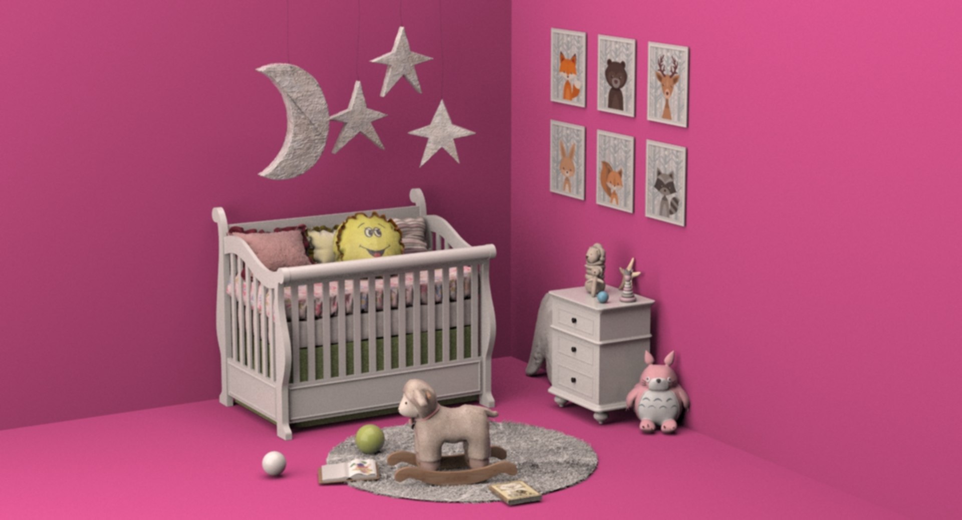 Real Kids Bedroom Interior 3D Model - TurboSquid 1500556