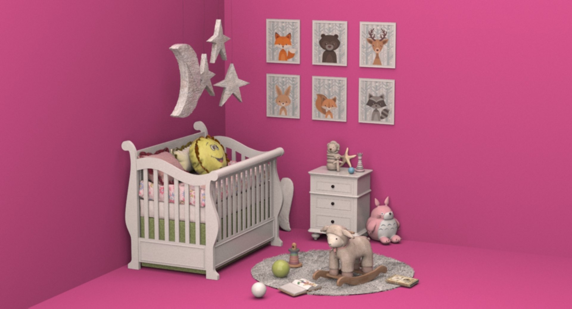 Real Kids Bedroom Interior 3D Model - TurboSquid 1500556