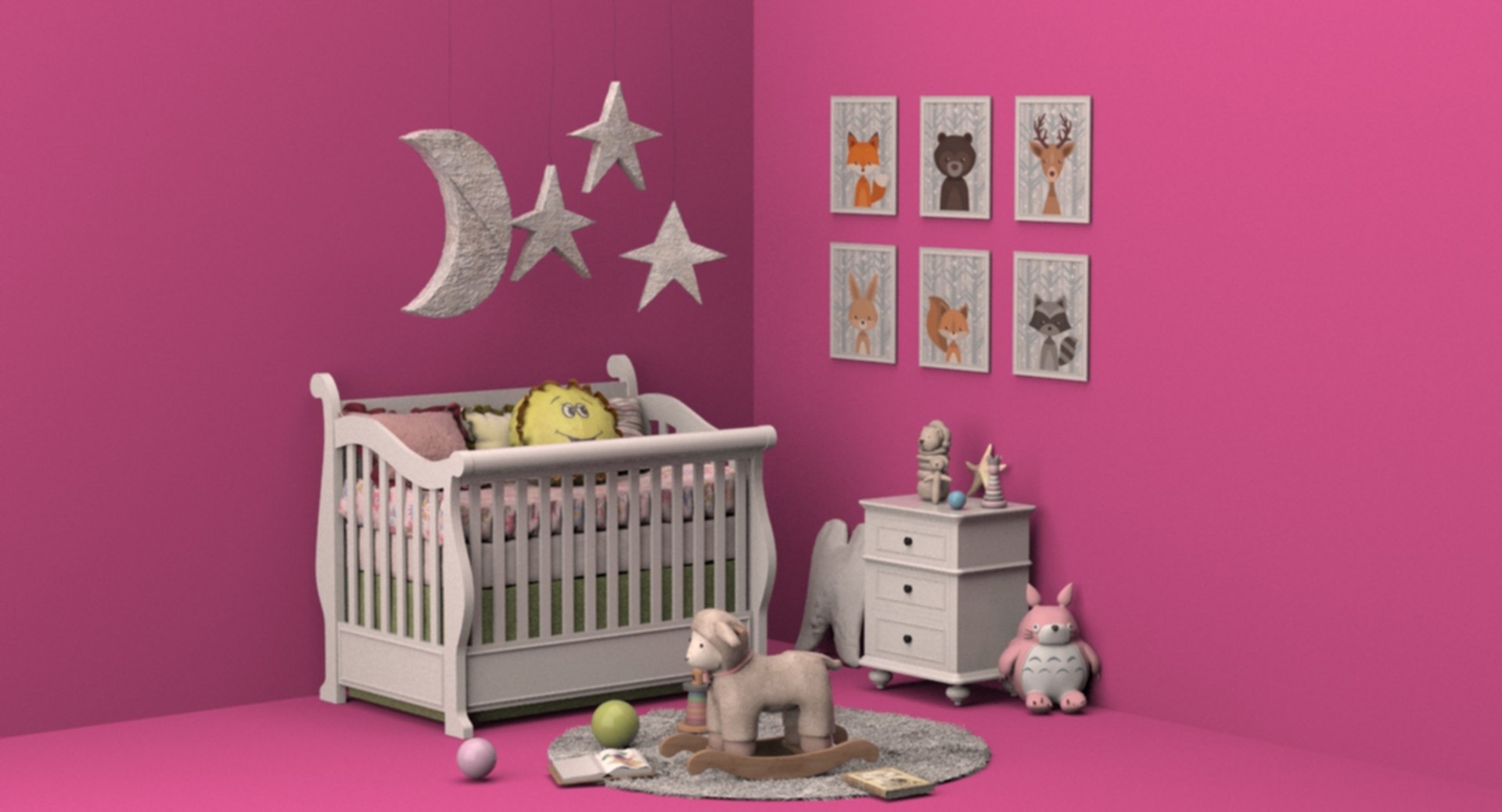 Real Kids Bedroom Interior 3D Model - TurboSquid 1500556