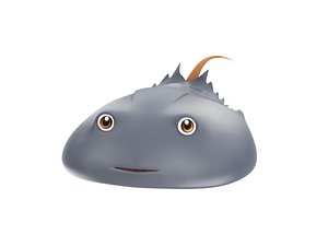Horseshoe crab animated low poly toon