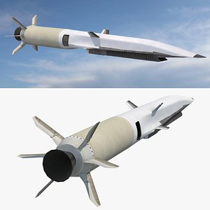 Boeing X51 Hypersonic Test Vehicle White Game Ready 3D model