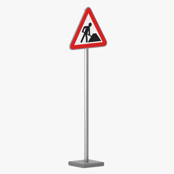 modelo 3d Señal de tráfico Trabajos en la carretera - TurboSquid 2211827