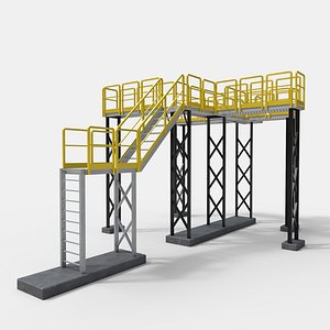 Metal Stairs Work Platform 3D
