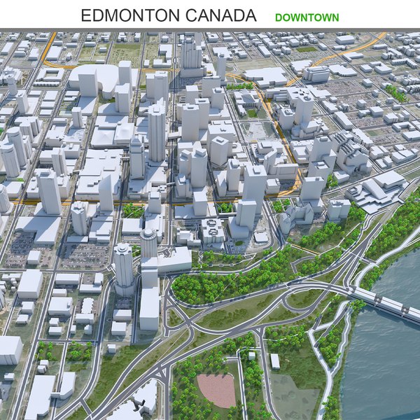 modelo 3d Edmonton Downtown Canada TurboSquid 1988918
