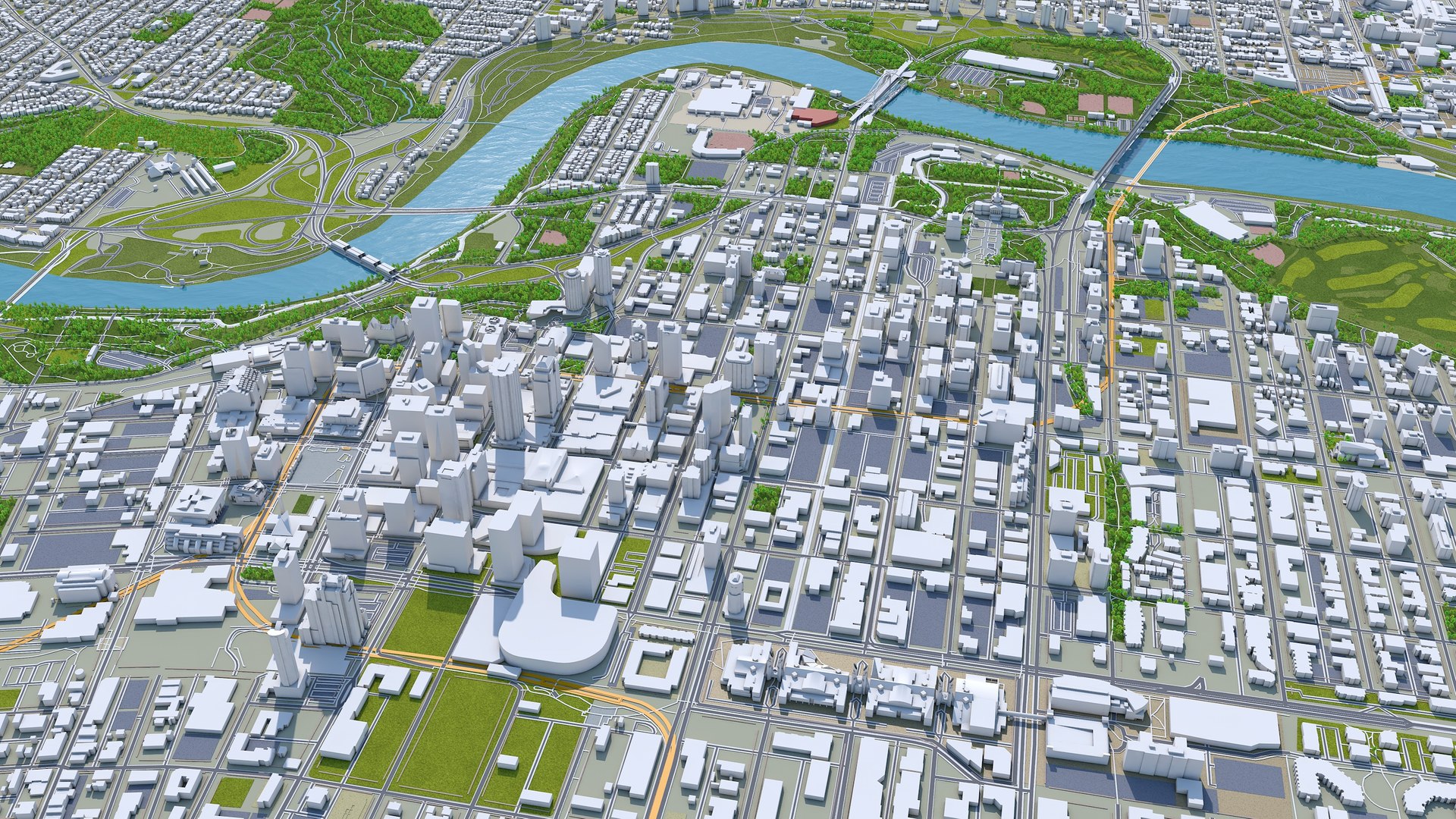 Edmonton Downtown Canada 3D Model TurboSquid 1988918