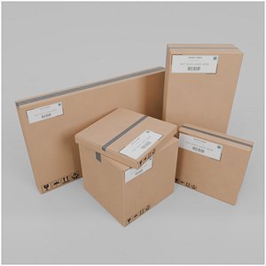 Versatile Shipping Box Ensemble - Rigged and Customizable 3D