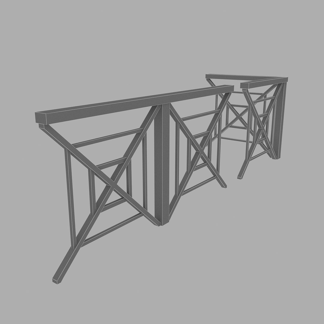 Black Railing Modular 3D Model - TurboSquid 1446259