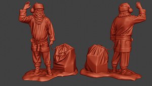 3D claus print santa