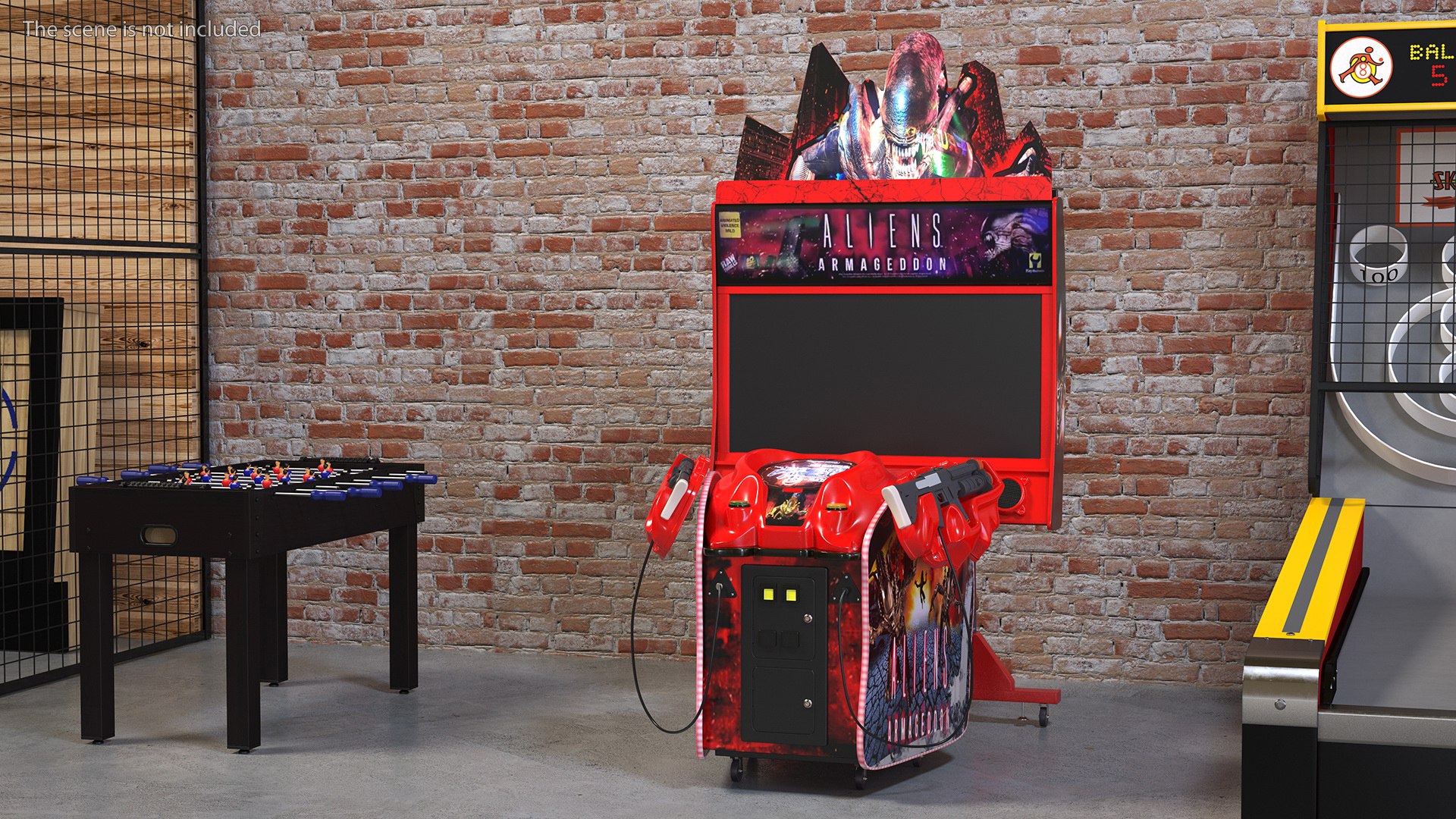 Namco Aliens Armageddon Arcade Machine Off State 3D Model - TurboSquid ...