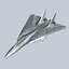 3d model of concept fighter f-14z- stealth