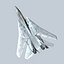 3d model of concept fighter f-14z- stealth