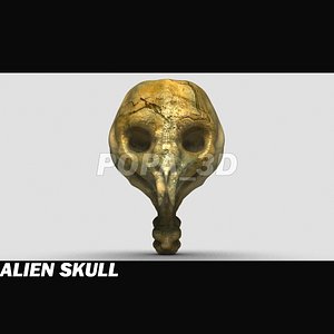 alien skull 3d model