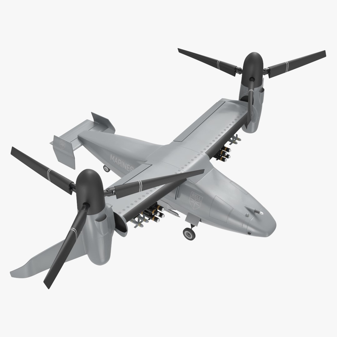 Bell V 247 Vigilant Combat Drone 3D model preview