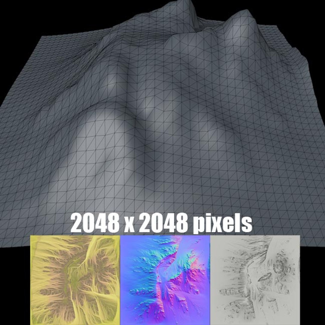 Obj Mountain Maps Terrain
