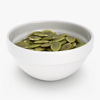 Ceramic Bowl Of Pumpkin Seeds