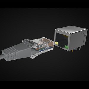 Ethernet socket Connector RJ45 F