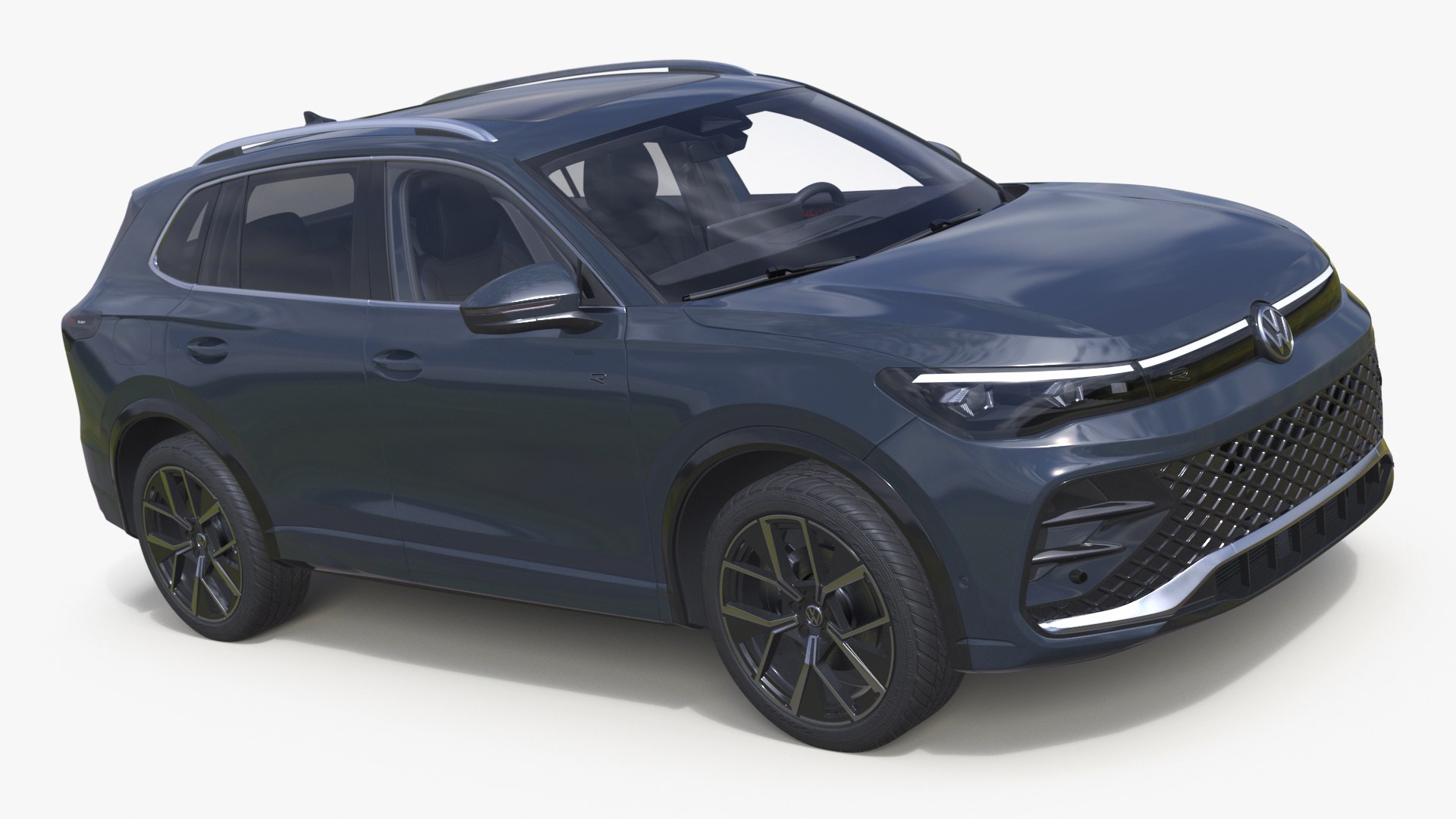 2024 Volkswagen Tiguan Gray 3D model preview