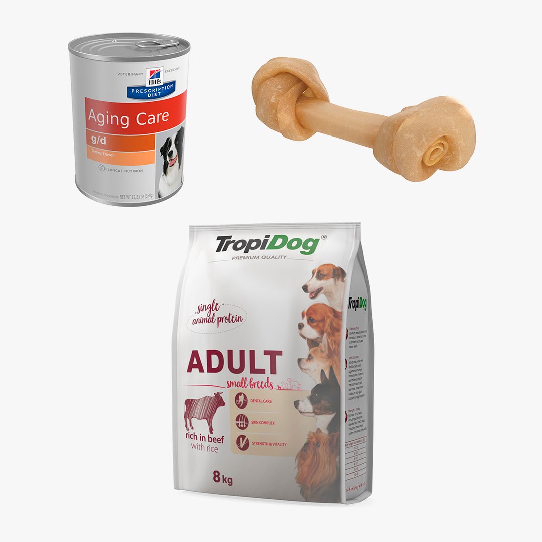 Dog Food Collection 3D model preview
