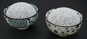 3D model 10 OZ RICE BOWL WITH KOREAN RICE 2024