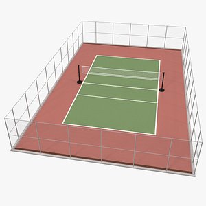 3D outdoor volleyball court ball