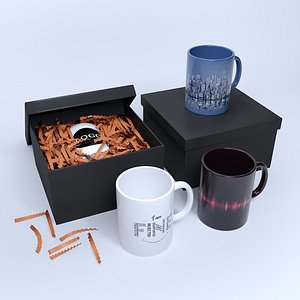 Cup in crepe clipping paper in box
