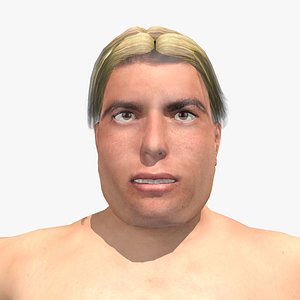 realistically nude joe male body 3d model