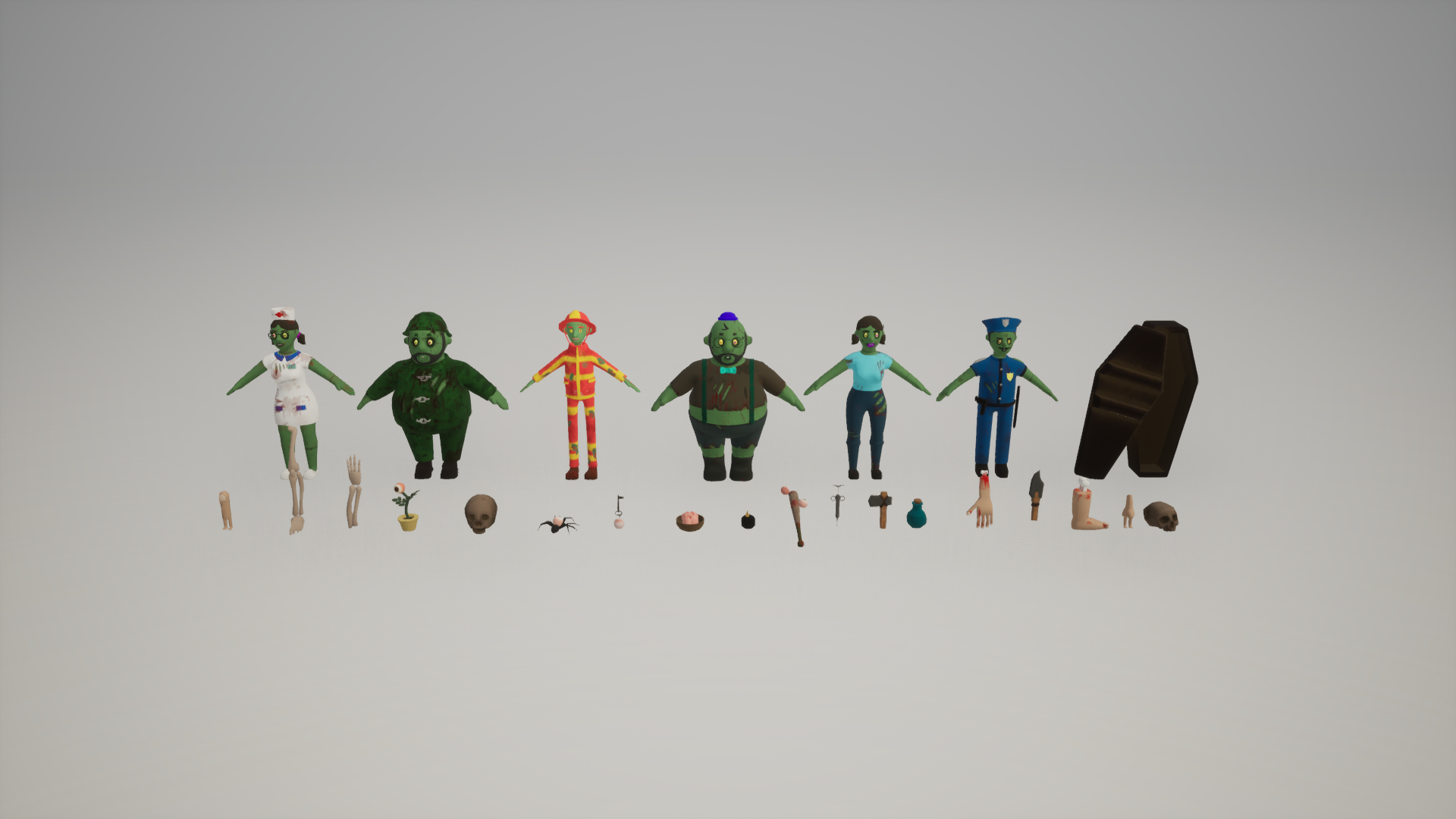 6 Cartoon Zombie APOCALYPSE Characters with Rig and Blendshapes Pack model https://p.turbosquid.com/ts-thumb/rK/6QU0wB/s9/zombie/png/1734529723/1920x1080/turn_fit_q99/a9bc97f5ca871cb828bac28404f9f4c5b8f43c7e/zombie-1.jpg