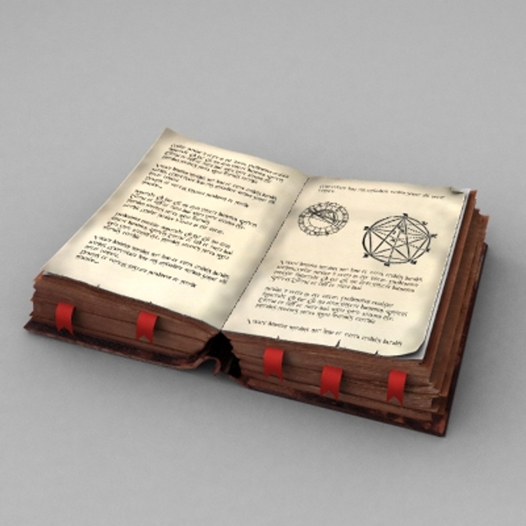 old magic book 3d model