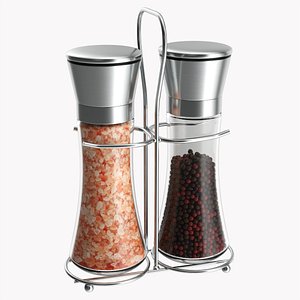 3D Salt and pepper grinder set 01 model