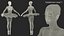 Ballet Dancer in Tutu Outfit Rigged for Maya 3D model
