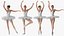 Ballet Dancer in Tutu Outfit Rigged for Maya 3D model