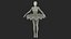 Ballet Dancer in Tutu Outfit Rigged for Maya 3D model