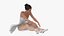 Ballet Dancer in Tutu Outfit Rigged for Maya 3D model