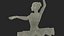 Ballet Dancer in Tutu Outfit Rigged for Maya 3D model