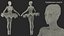 Ballet Dancer in Tutu Outfit Rigged for Maya 3D model