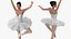 Ballet Dancer in Tutu Outfit Rigged for Maya 3D model