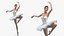 Ballet Dancer in Tutu Outfit Rigged for Maya 3D model