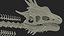 Fossilized Dragon Skeleton in Unfolded State 3D