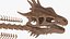 Fossilized Dragon Skeleton in Unfolded State 3D
