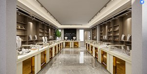 3D Jewelry Store Modern -A1 model