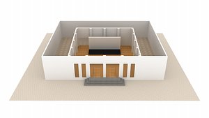 3D venue ballroom layout model