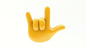 emoji hand gesture 3D model