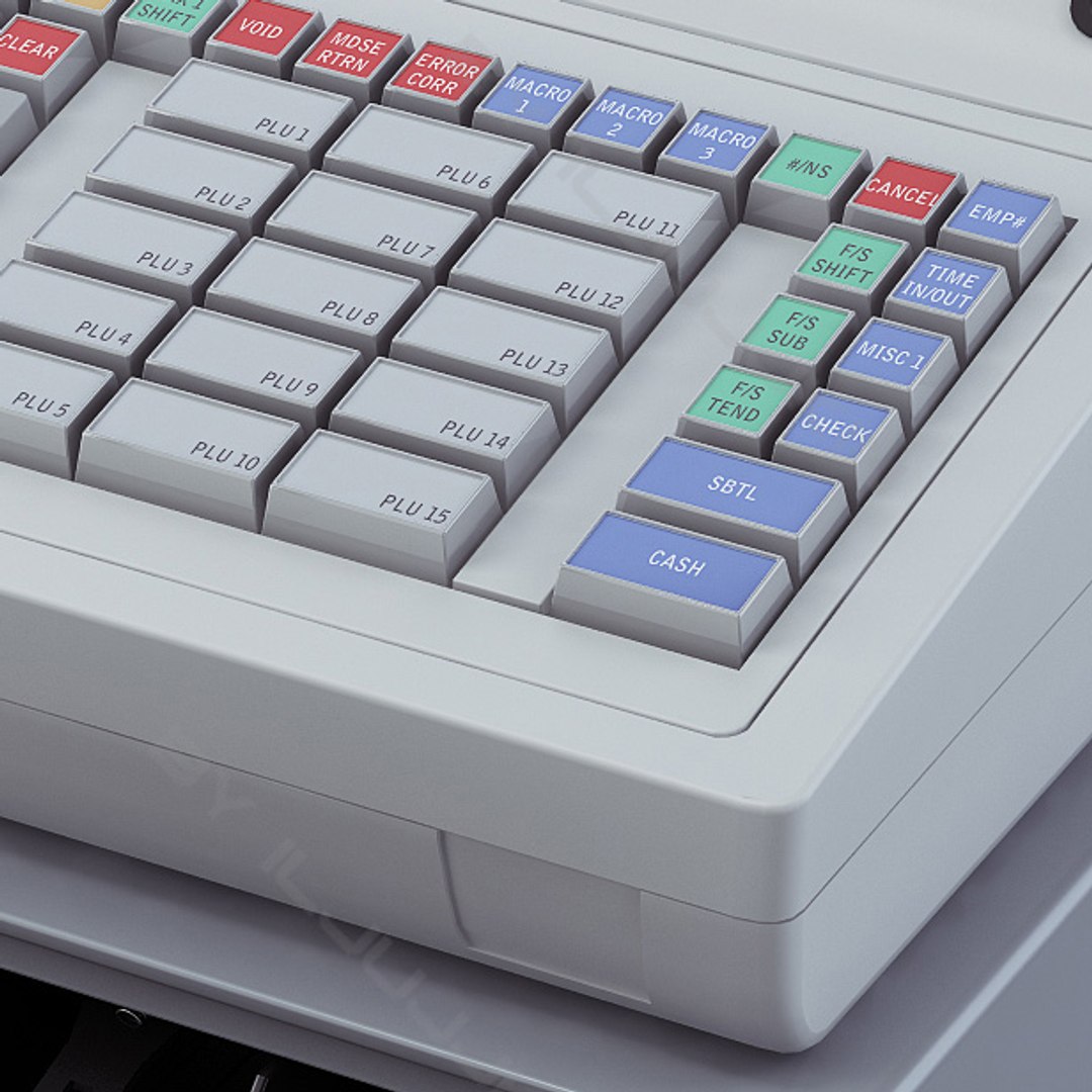 Cash Register Scanner Bar 3d Model