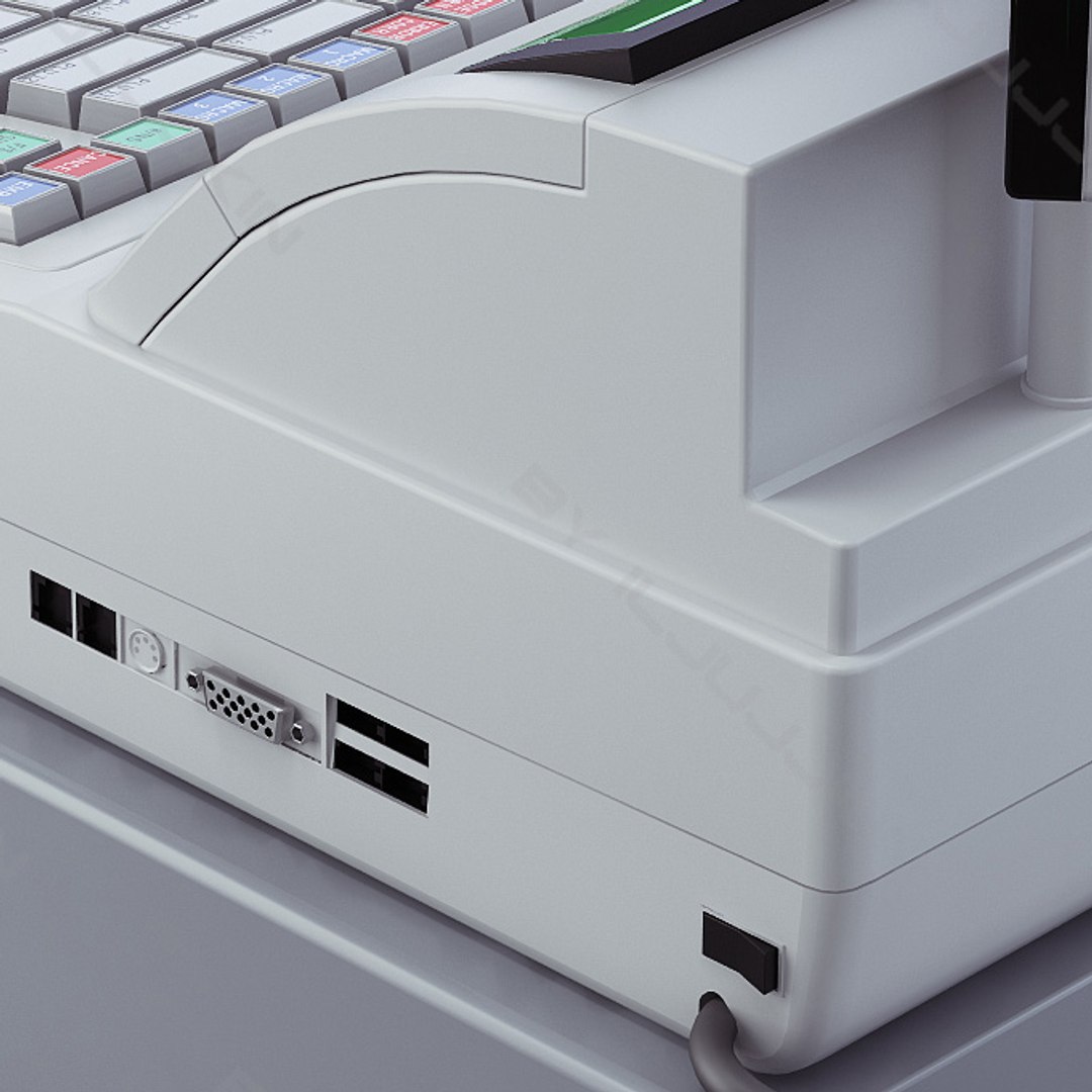 Cash Register Scanner Bar 3d Model