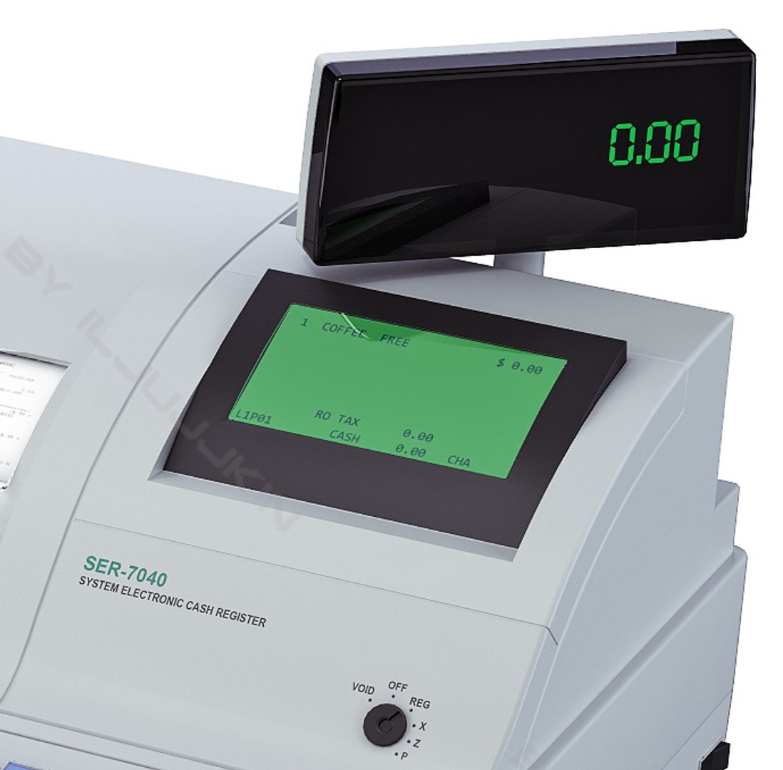 Cash Register Scanner Bar 3d Model