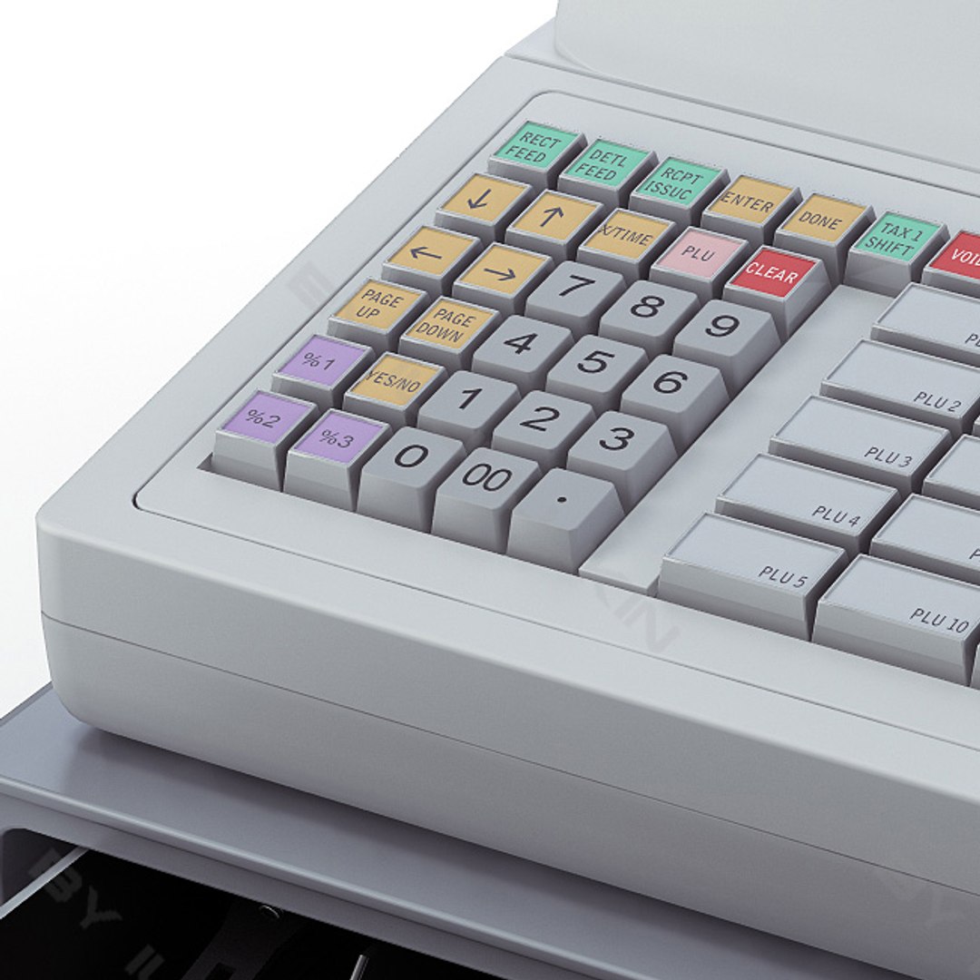 Cash Register Scanner Bar 3d Model