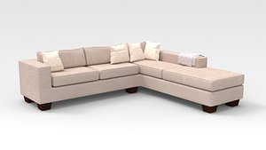 3D Corner Couch model
