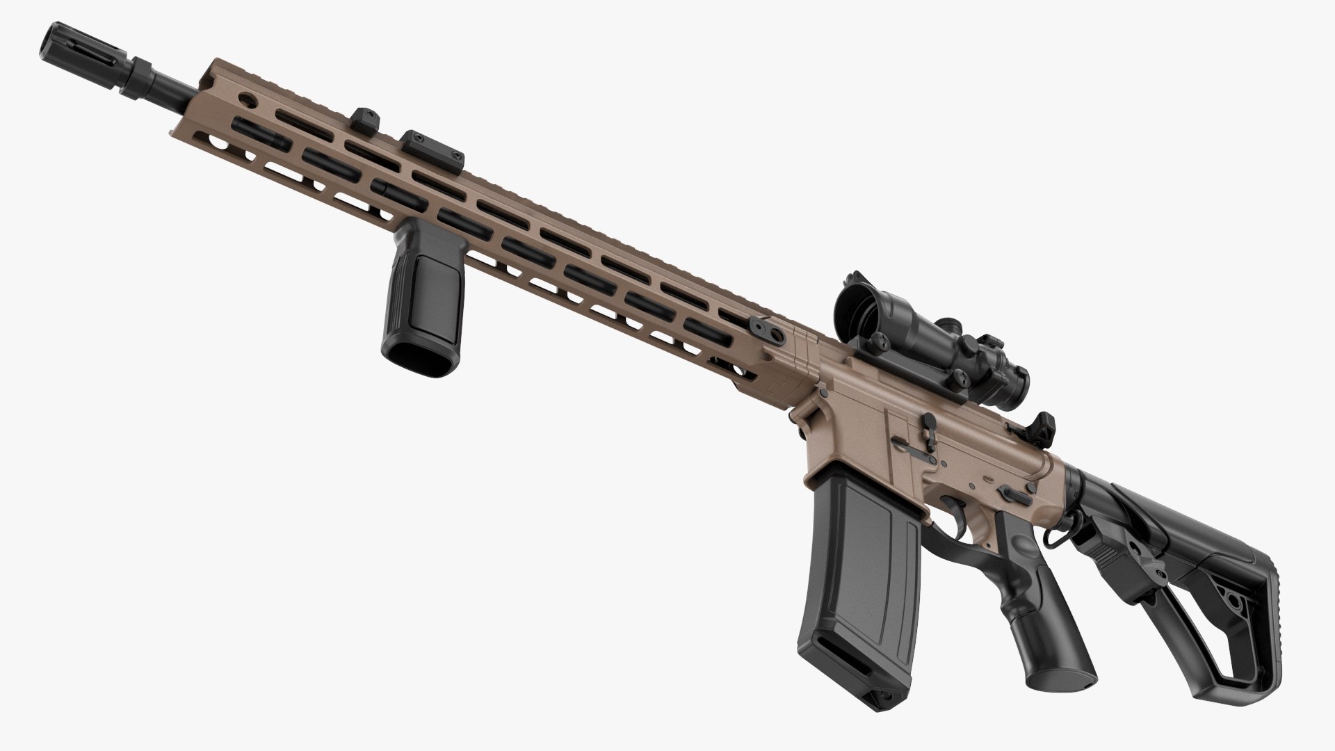 3D Model Daniel Defense DDM4 Assault Rifle No Materials - TurboSquid ...