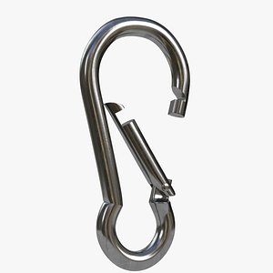 3D model carabiner cable