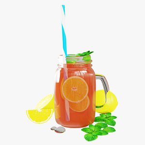 3D Iced Lemon Tea 001